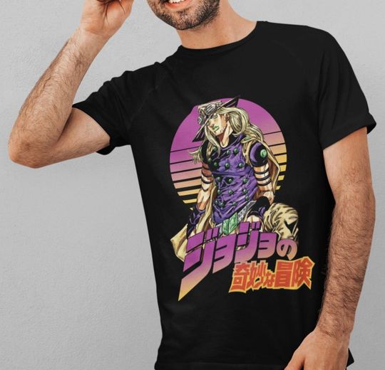 Gyro Zeppeli Tee Shirt-Steel Ball Run Comic Jojo Bizarre Adventure T-Shirt