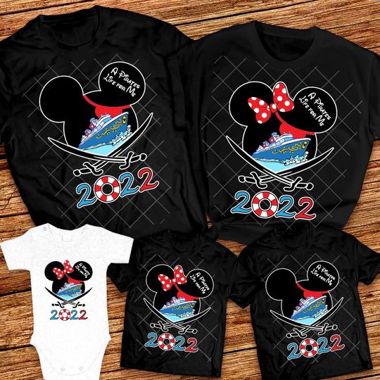 A Pirate's Life For Me Disney Cruise Family shirts 2022, Pirates Night Group Pirate Mickey and MInnie Custom T Shirt