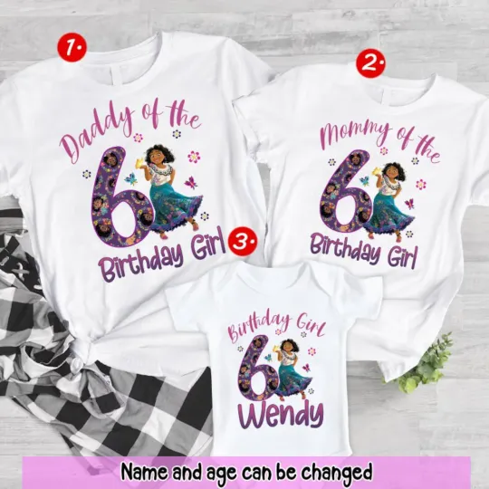 Personalized Disney Encanto Birthday Family Matching T Shirt