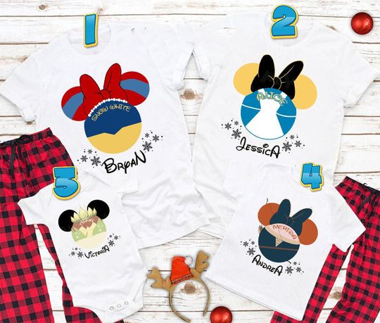 Personalized Disney Princess Mickey head Tshirt