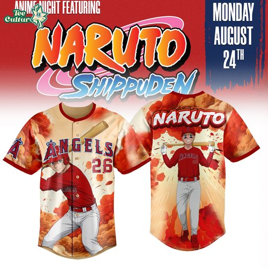 Limited Edition LA Angels x Narutoo Game Night 2026 Baseball Jersey