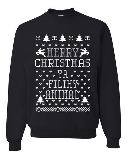 Merry Christmas Ya Filthy Animal Unisex Crewneck Sweatshirt