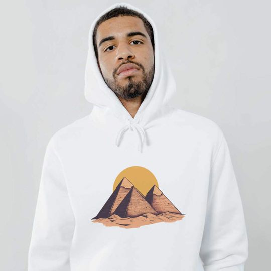 'Pyramids with Sun' Adult Hoodie / Hooded Sweater (HO058619)