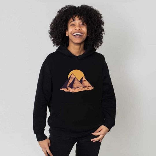 'Pyramids with Sun' Adult Hoodie / Hooded Sweater (HO058619)