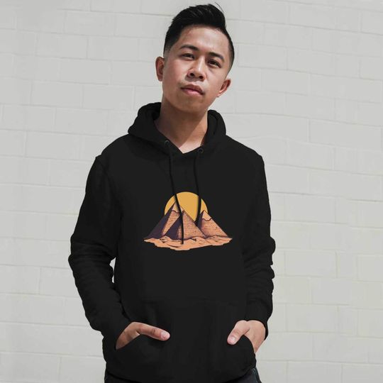 'Pyramids with Sun' Adult Hoodie / Hooded Sweater (HO058619)