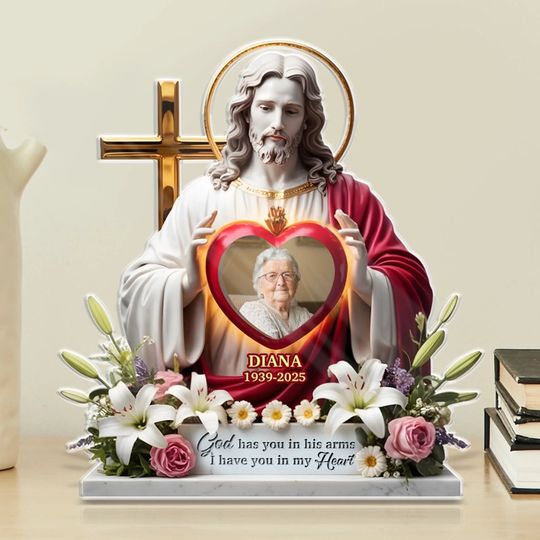 With Angels Now Resting Memorial Personalized Acrylic Plaque