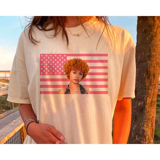 Ice Spice USA Flag Shirt, Ice Spice Vintage Graphic Style Tee