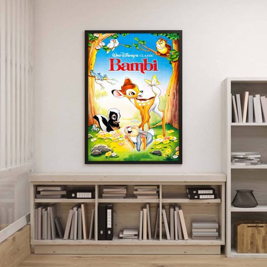 Vintage Bambi Poster Bambi 1942 Film Poster Disney Bambi Poster