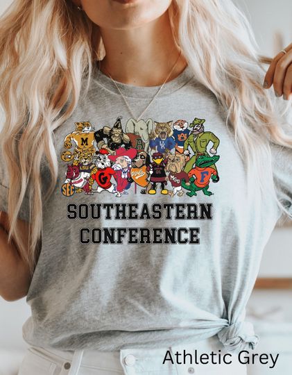 SEC shirt, Southeastern Conference shirt, Mascot shirt