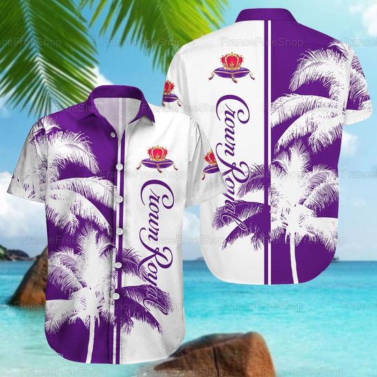 Crown Royal Outfits for Men 2 Piece Sets, Crown Royal Hawaiian Shirt