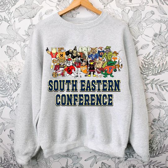 College Football Team Sweatshirt, SEC Unisex Mascot Sweatshirt
