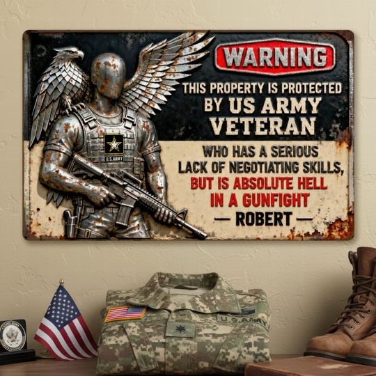 Customized Metal Sign - This Property Is Protected for Home & Living