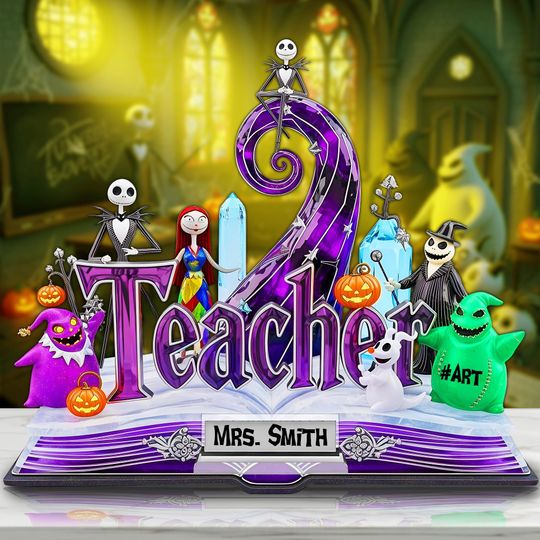 Horror Teacher Plaque - Personalized Gifts For Teacher