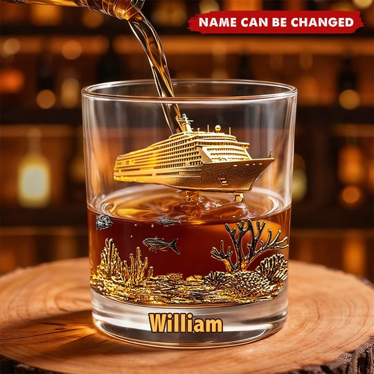 Discover Cruise Life - Personalized Cruising Whiskey Glass