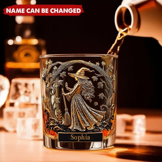 Discover Cool Witches Drink Whiskey - Personalized Witch Whiskey Glass