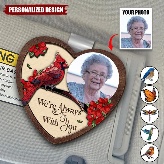Personalized Shaped Car Visor Clip - I'm Always With You