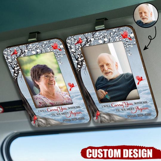 Personalized Photo Car Visor Clip with Custom Picture Frame