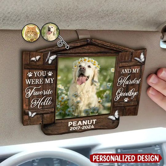 Personalized Car Visor Clip with I Will Carry You With Me Until I See You Again