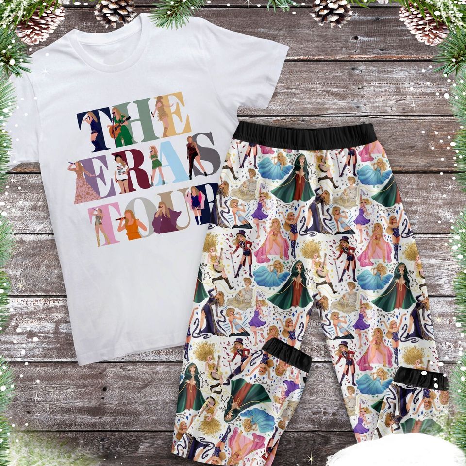 The Eras Tour Christmas Pajamas, Tayl0r Holiday Pajamas, Taylor Family Pajamas Set