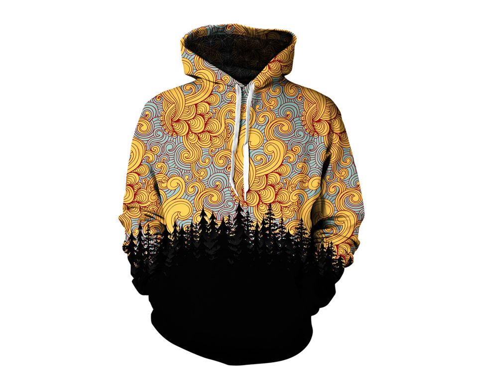 Forest Galaxy Hoodie | Psychedelic Nature Hoodies | All Over Print Sweaters | EDM Rave Festival Clothing