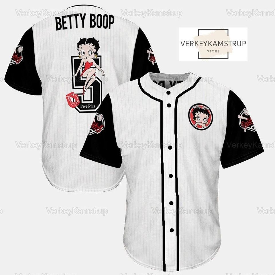 Sexy Betty Boop Kiss Love Player 5 Baseball Jersey, Gift For Lover Jersey