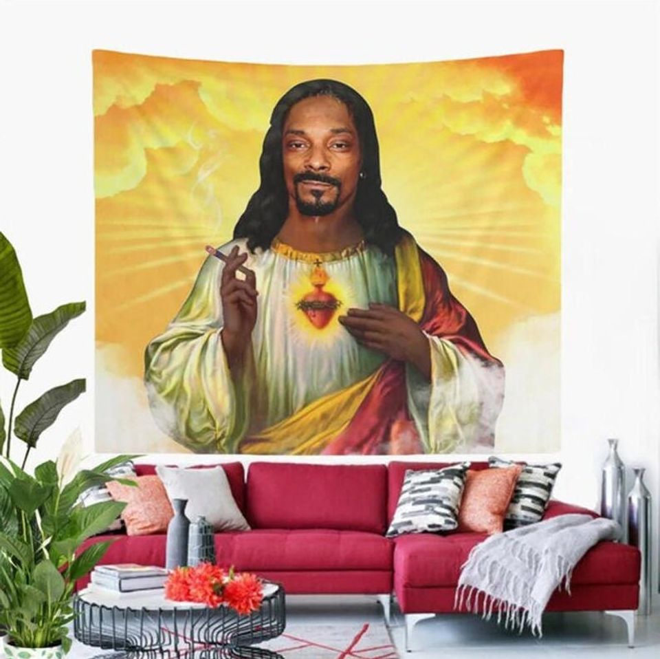 Jesus Tapestry Funny Meme Tapestry Wall Hanging Hippie Art Aesthetics Tapestries Religious Xmas Wall Hanging Home Art Decor