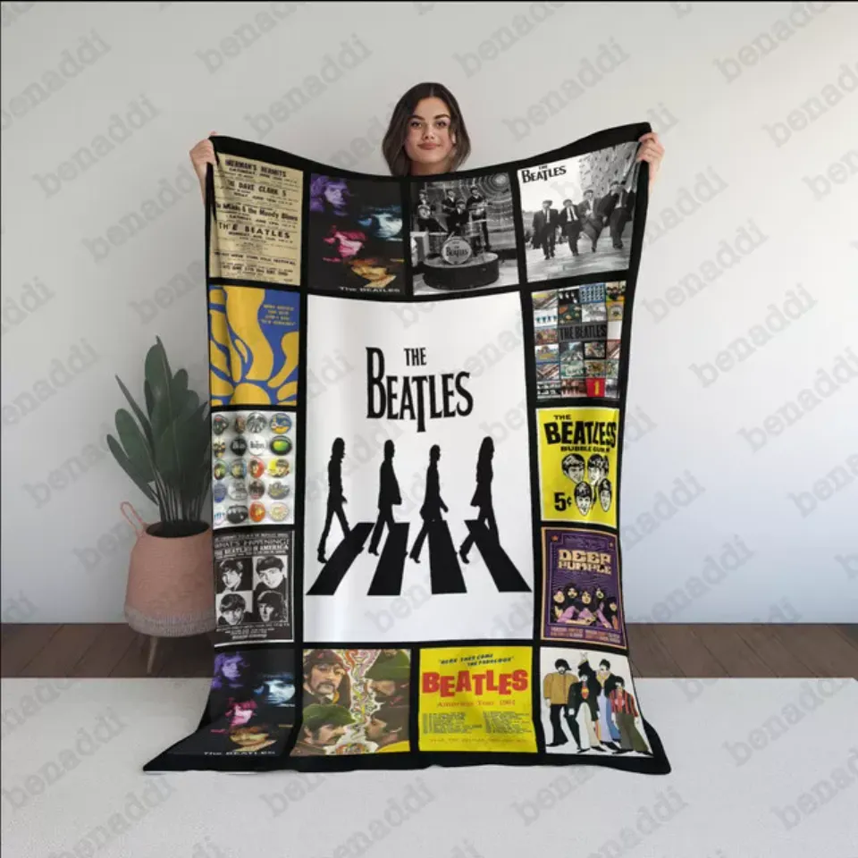 The Beatles Music Fleece Blanket, A Nostalgic Must-Have, Best Gift for Fan