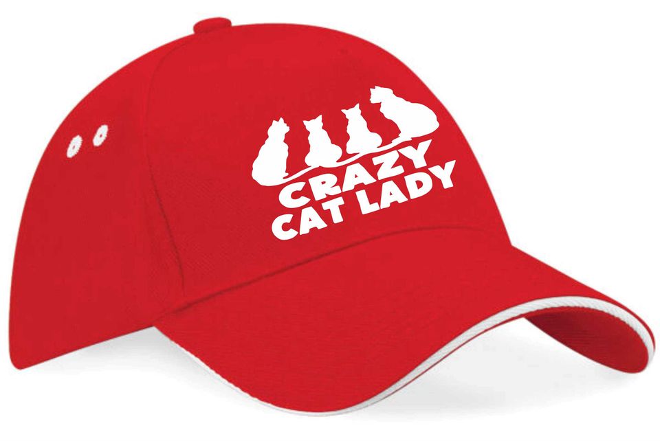 Crazy Cat Lady Baseball Cap, Cat Lovers Gift