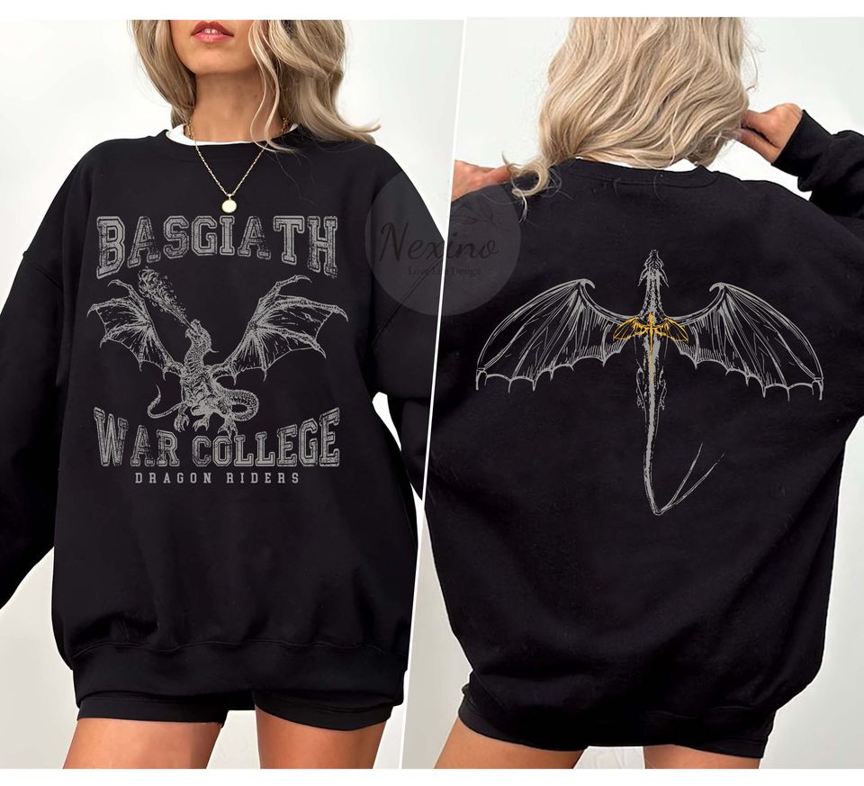 Fourth Wing Double-Sided Sweater, Basgiath War College Sweatshirt