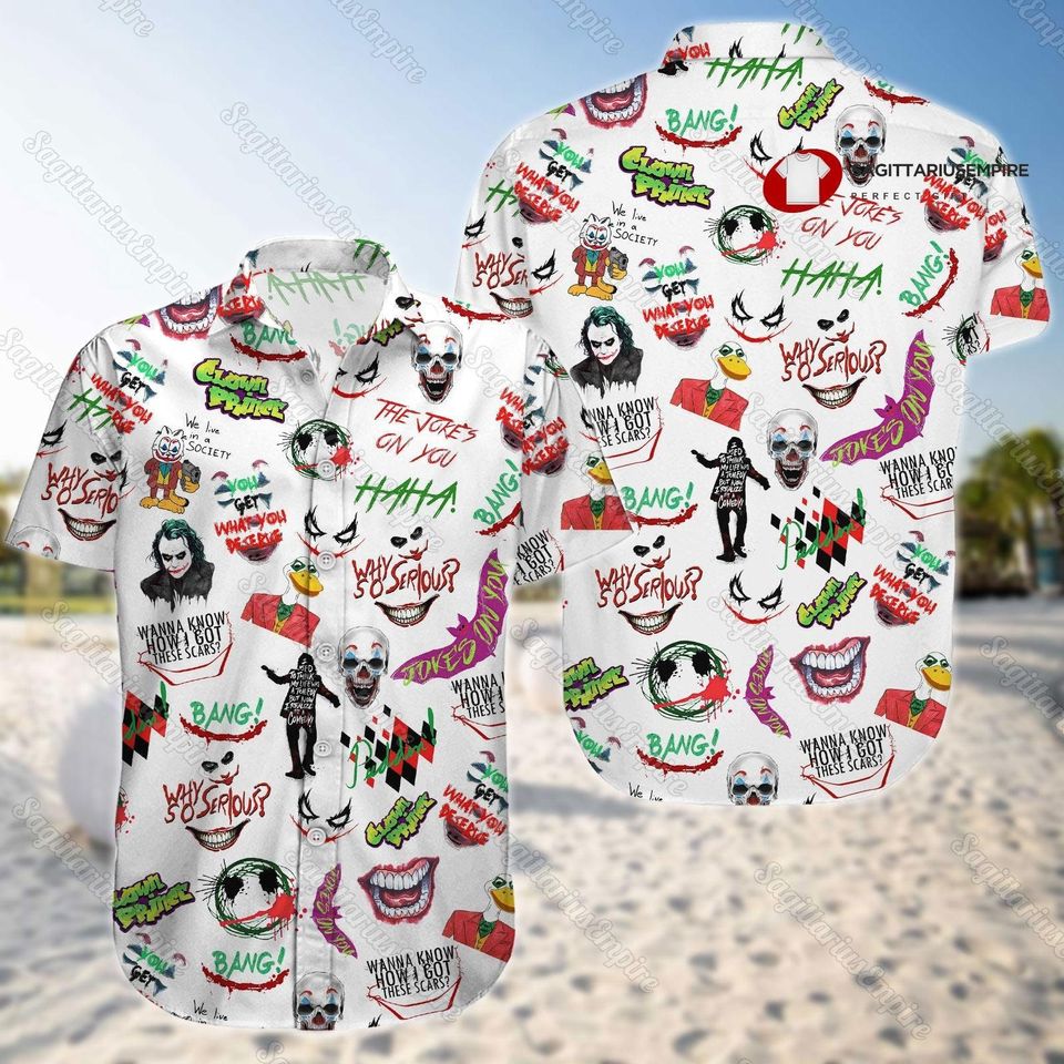 Pennywise Button Shirt And Shorts, Pennywise Hawaiian Shirt