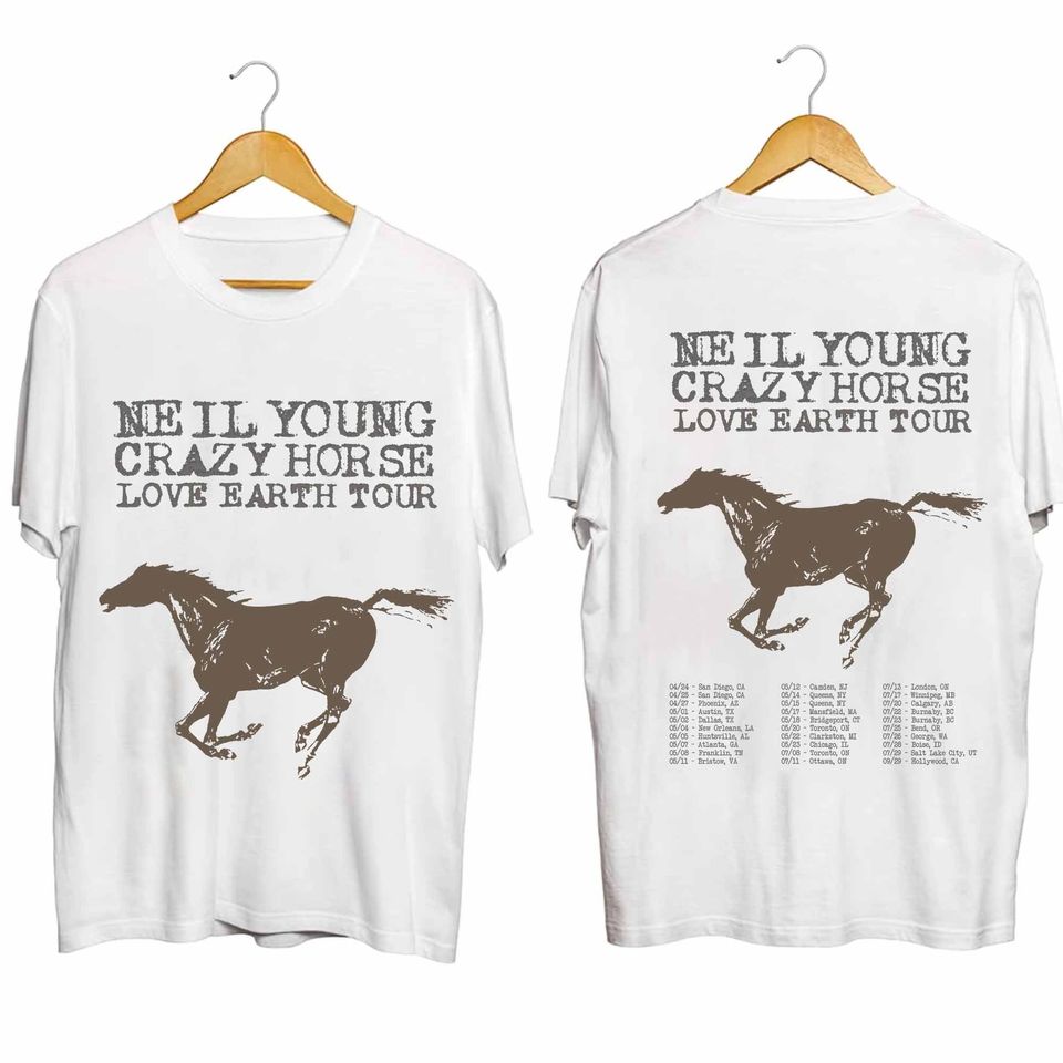 Neil Young and Crazy Horse 2024 Tour Double Sided Shirt