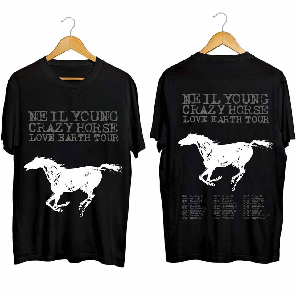 Neil Young and Crazy Horse 2024 Tour Double Sided Shirt