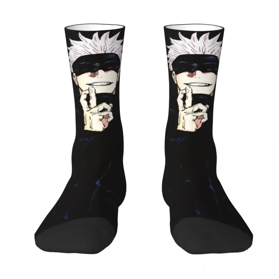 Jujutsu Satoru Gojo Socks Men Women Round Neck Cycling Socks Novelty Spring Summer Autumn Winter Stockings Gift