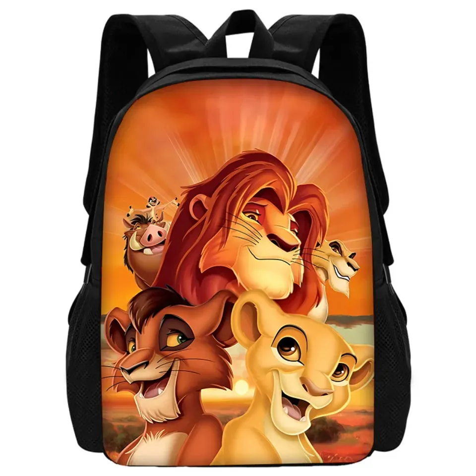 Child School Cartoon Lion King Simba and Mufasa Backpack