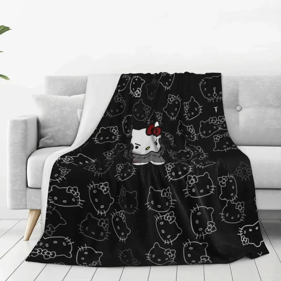 Hello Kitty Fleece Blanket for Camping, Couch, and Bed,  Cozy Sofa Bed Cover