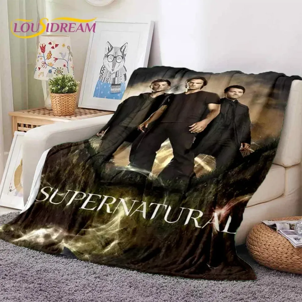 SPN Latest Supernatural Dean Sam Soft Flannel Blankets,Throw Blanket Comfortable Blanket for Picnic Beds Sofa Home Bedroom Gift