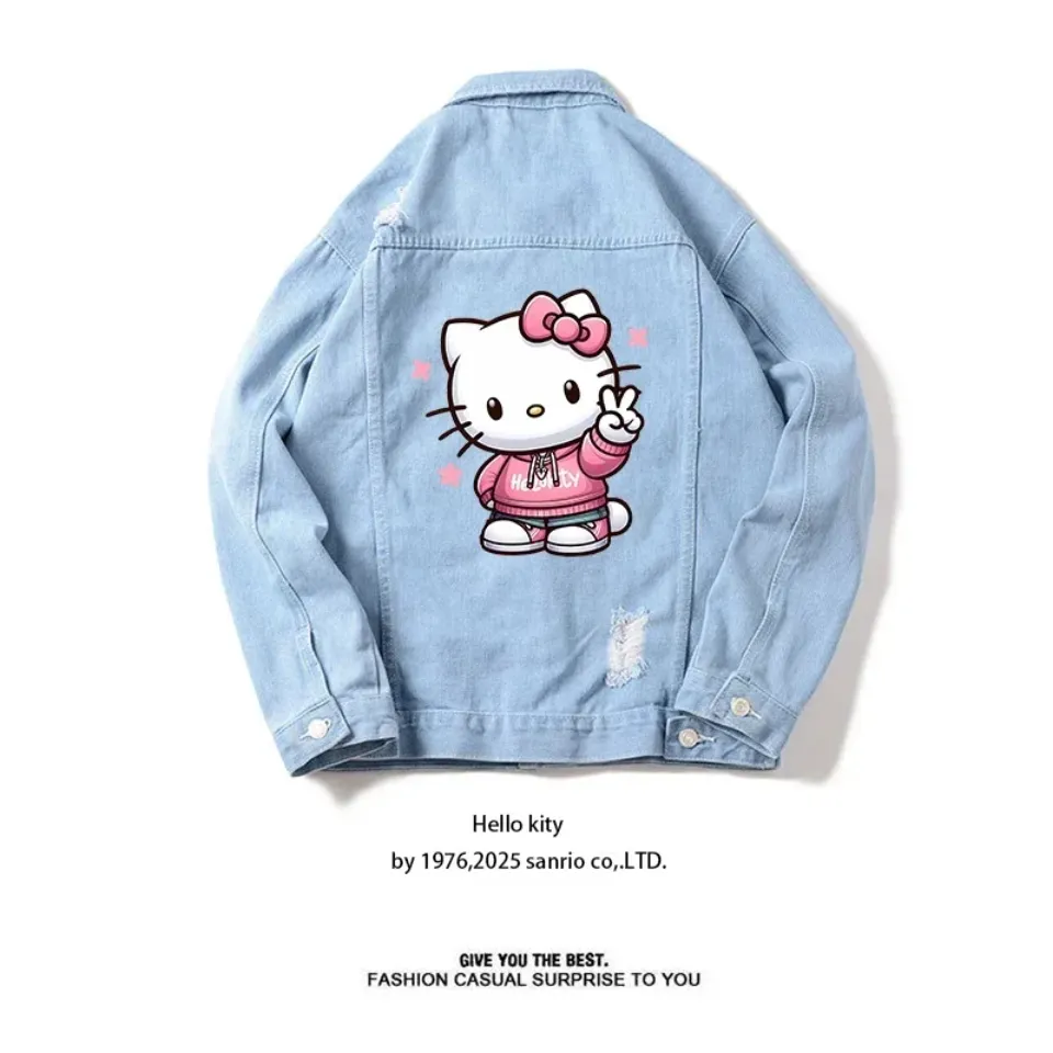 Hello Kitty Kuromi Print Denim Jacket