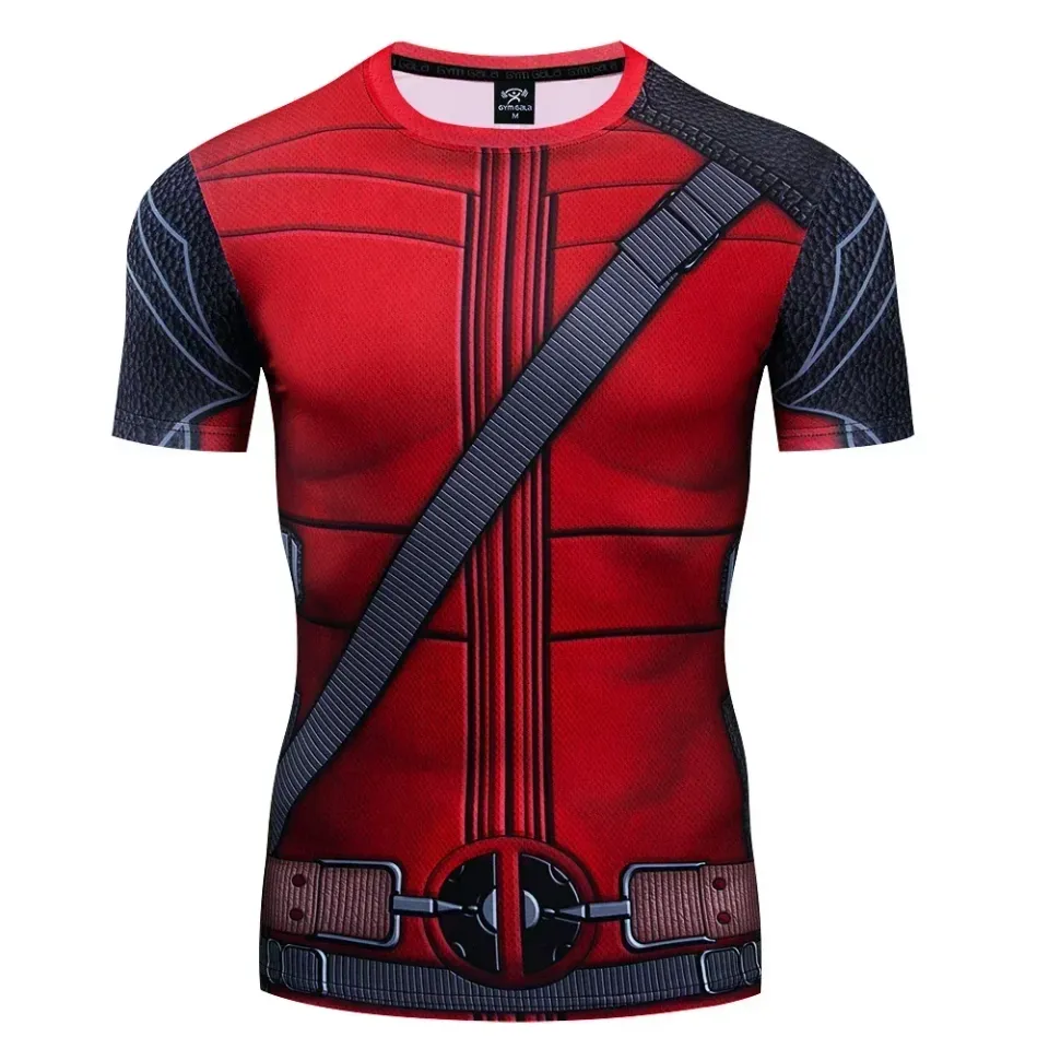 Men's Compression Shirts Superhero Longs Sleeve Workout Gym T-Shirt Running Tops Cool Dry Sports Base Layer Athletic Undershirts