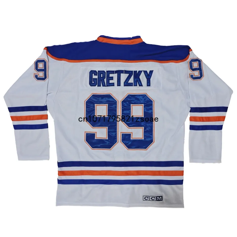 Wayne Gretzky Jersey Canada Edmonton Retro Ice Hockey Jerseys 11 Mark Messier Jersey 31 Grant Fuhr Jersey All Stitched Us M-3XL
