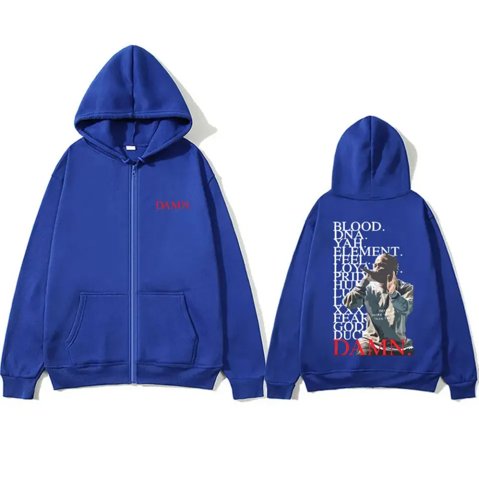 Rapper Kendrick Lamar DAMN Double Sided Zip Hoodie