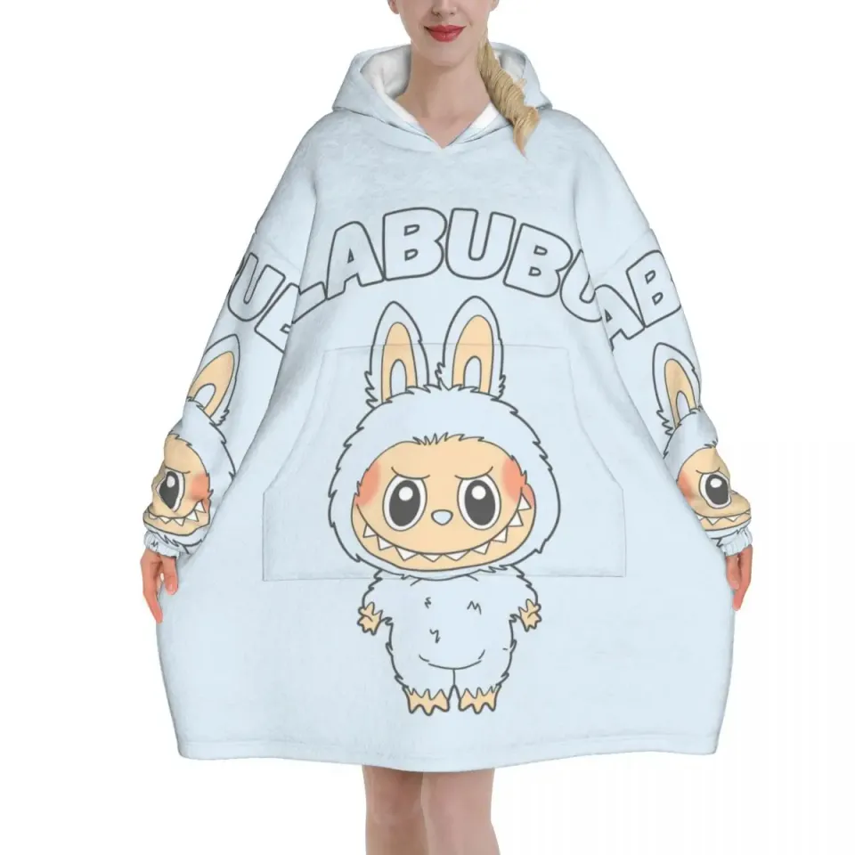 Oversized Labubu Blanket Hoodie