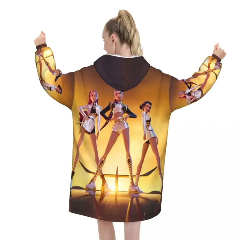 Kpop Demon Hunters Blanket Hoodie