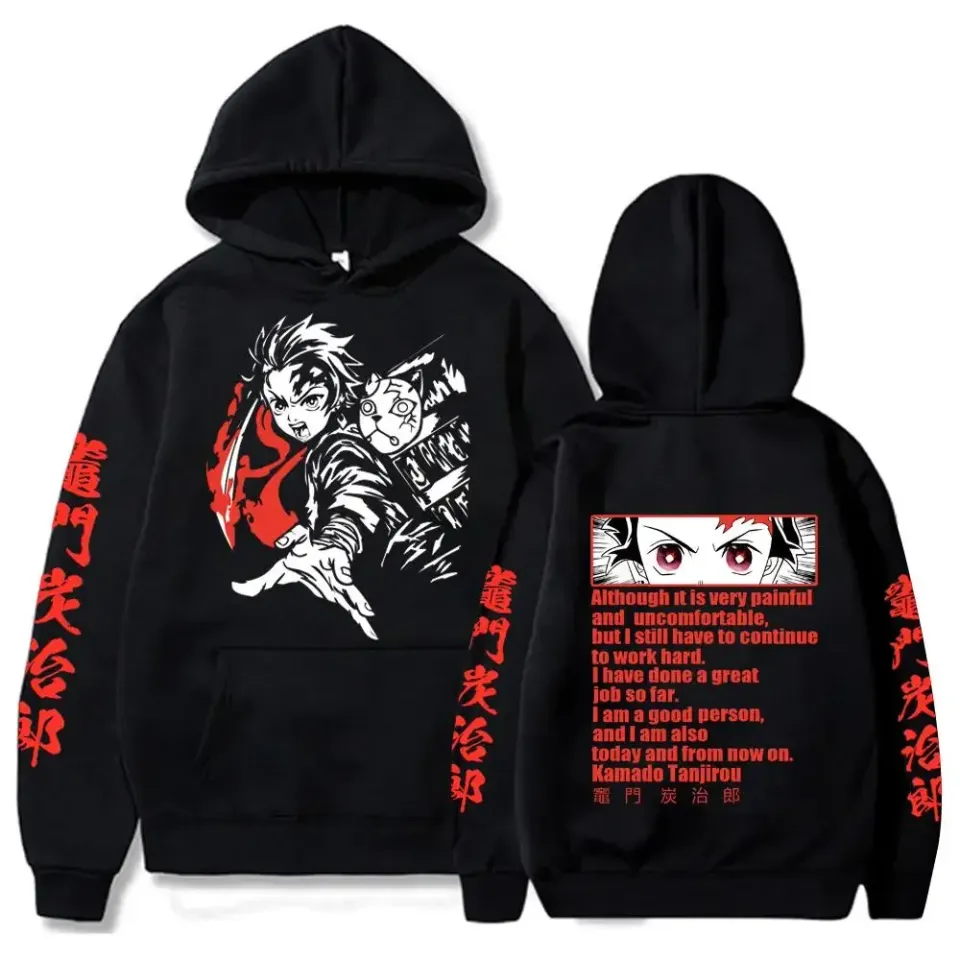 Anime demon Kamado neko Kyo Rengokoo Kyoujurou Hoodies Harajuku Akaza Agatsuma zenittsu Streetswear Tops Pullover Sweatshirt