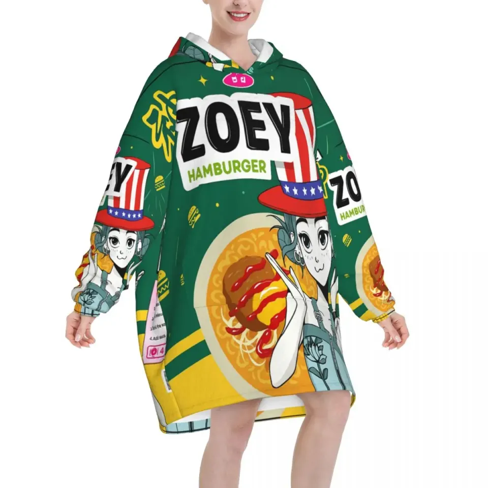 Kpop Demon Hunters Ramen Zoey Blanket Hoodie