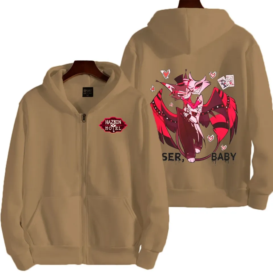 Hazbin Hotel Men Zip Up Hoodie