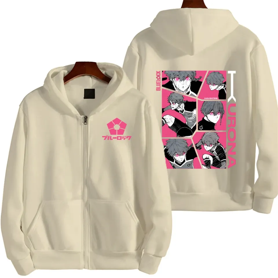 Blue Lock Kurona Ranze Men Zipper Hoodie