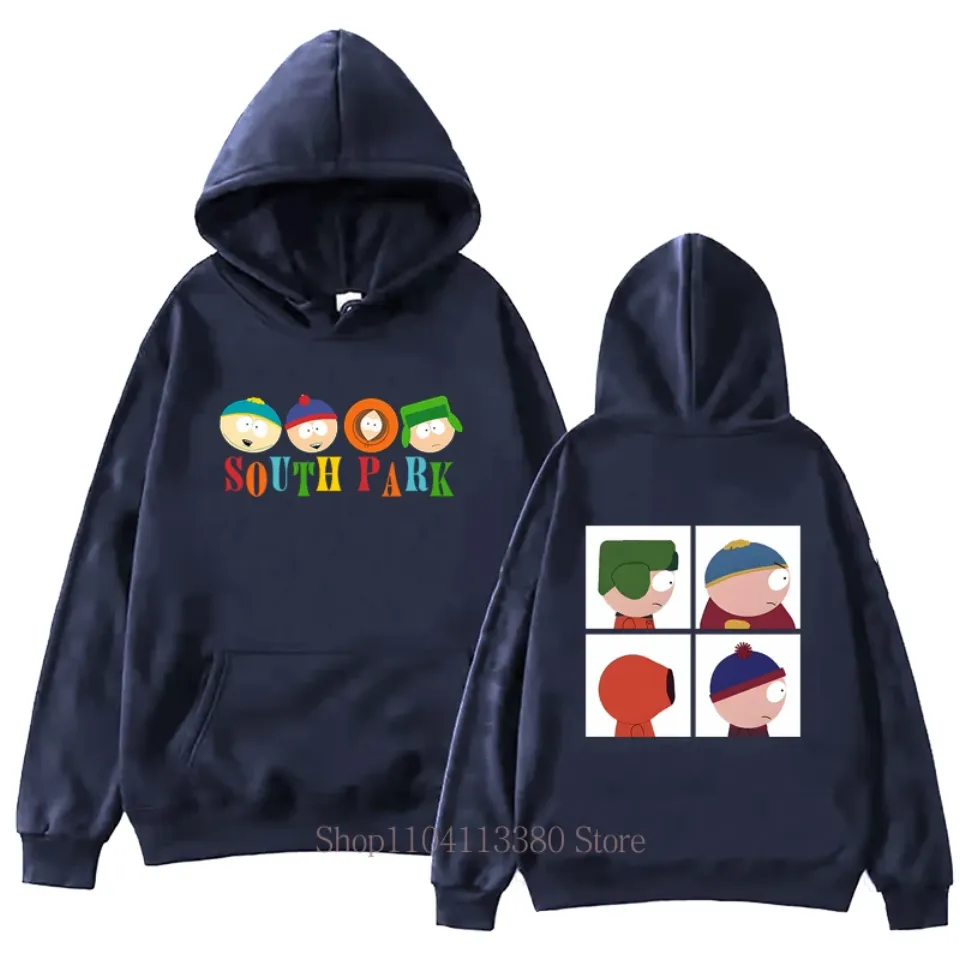 Men Clothing South Park Cute Print Hoodies Fall Winter Women Casual Fashion Long Sleeve Tops Y2K Fleece Pullover Sweatshirts