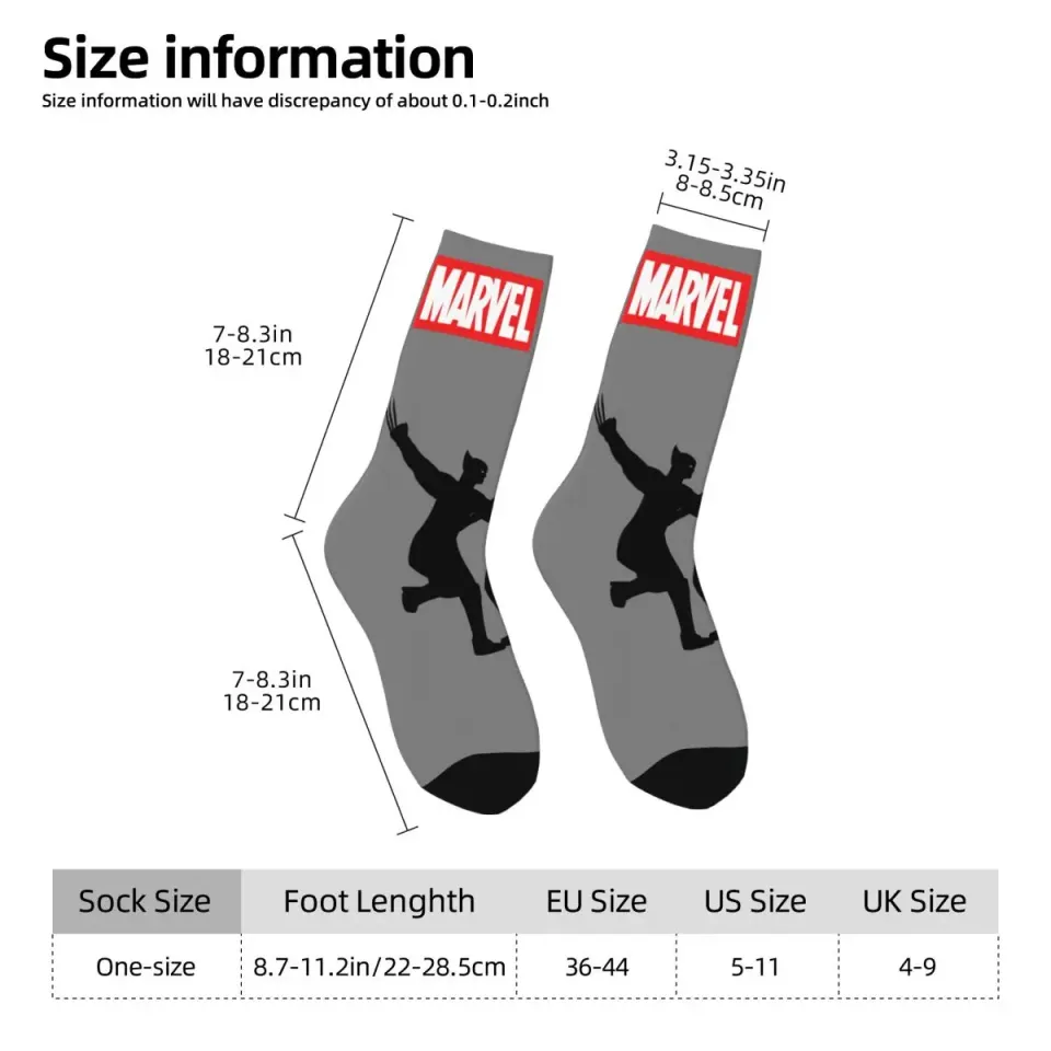 Dancing Heroes Funny Sock for Men Hip Hop Vintage Marvel X-man Deadpool ...