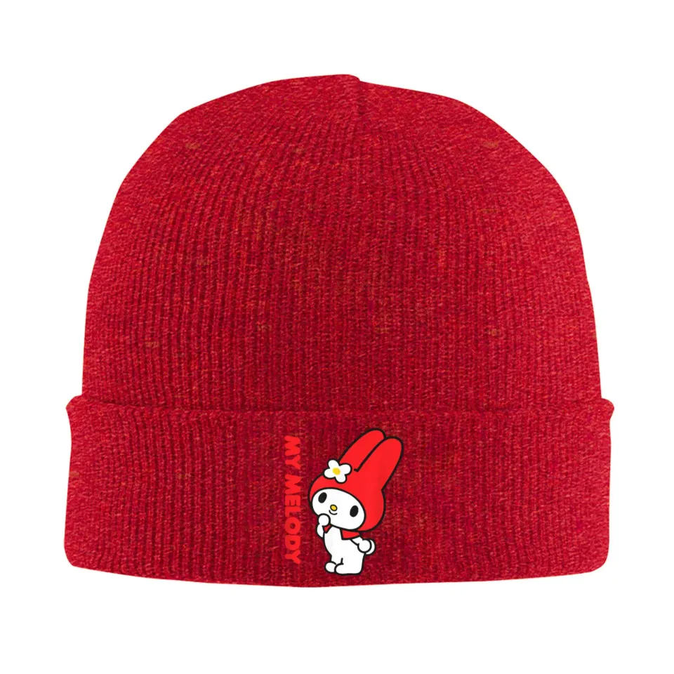 My Melody Logo Bonnet Beanie Hat - Autumn Winter Knit Cap for Men and Women
