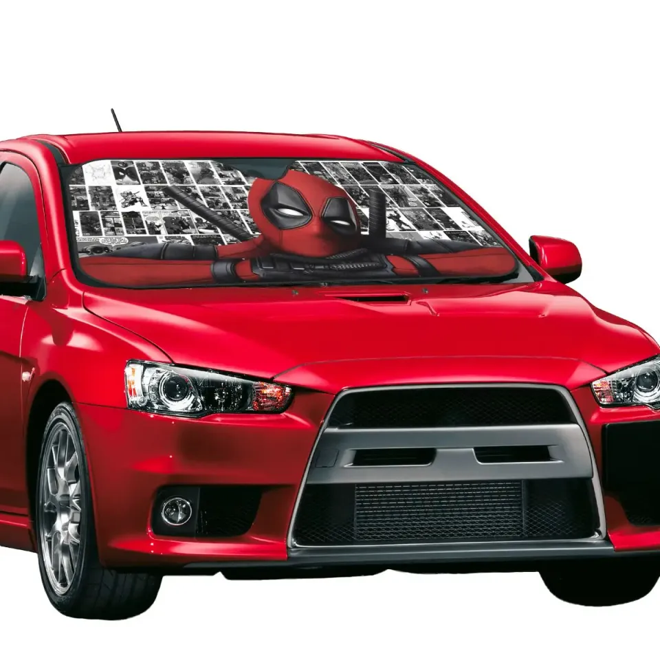 Deadpool Anime Car Sunshade
